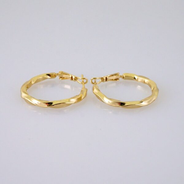 Women Earrings/ Aretes Dama/ Plain/ 14k Real Color// E1503