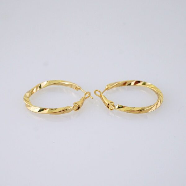 Women Earrings/ Aretes Dama/ Plain/ 14k Real Color// E1504