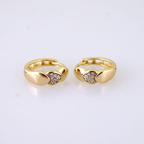 Women Earrings/ Aretes Dama/ Zircon Stone/ 14k Real Color// E1505
