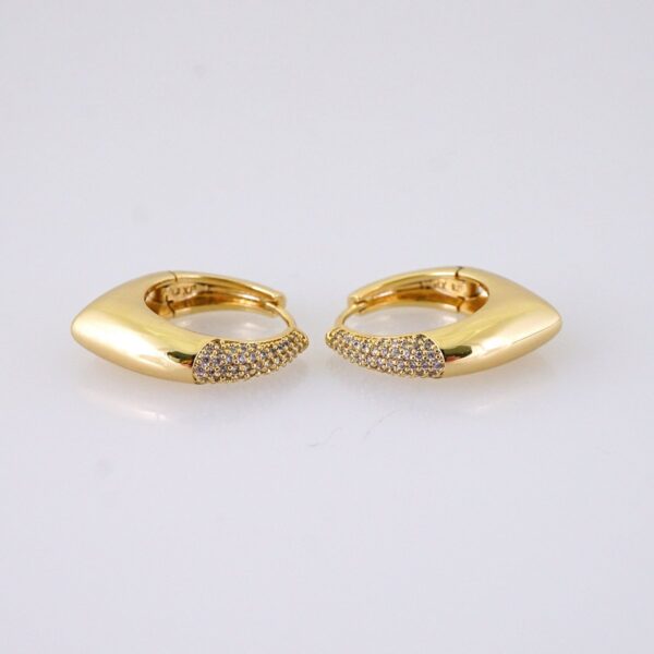Women Earrings/ Aretes Dama/ Zircon Stone/ 14k Real Color// E1506