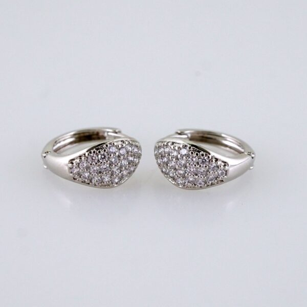 Women Earrings/ Aretes Dama/ Zircon Stone/ Silver Color// E1508