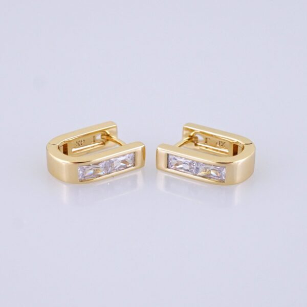 Women Earrings/ Aretes Dama/ Zircon Stone/ 14k Real Color// E1517
