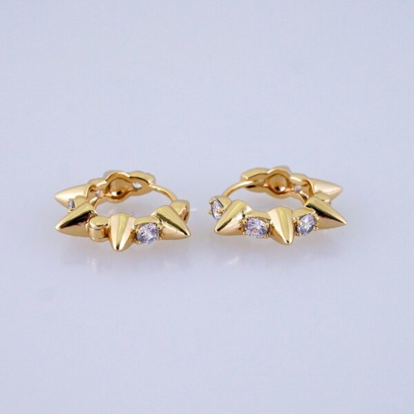 Women Earrings/ Aretes Dama/ Zircon Stone/ 14k Real Color// E1518
