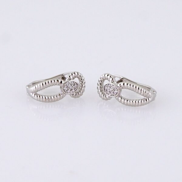 Women Earrings/ Aretes Dama/ Zircon Stone/ Silver Color// E1527