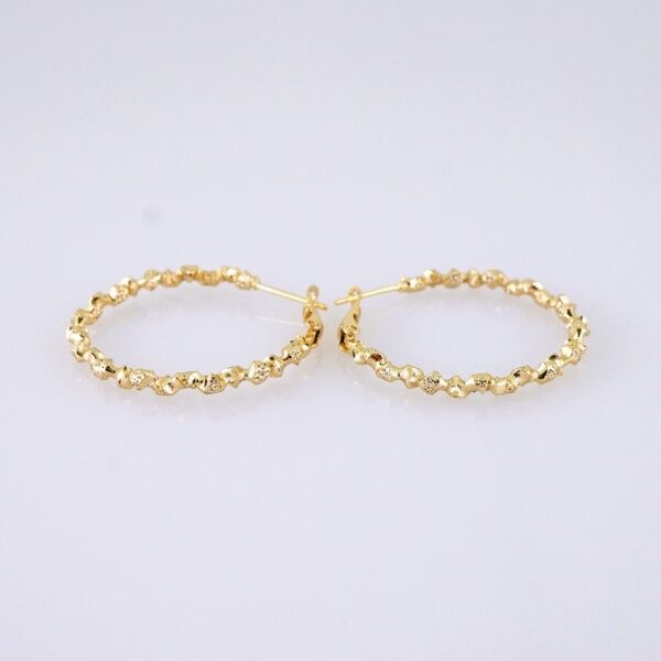 Women Earrings/ Aretes Dama/ Plain/ 14k Real Color// E1532