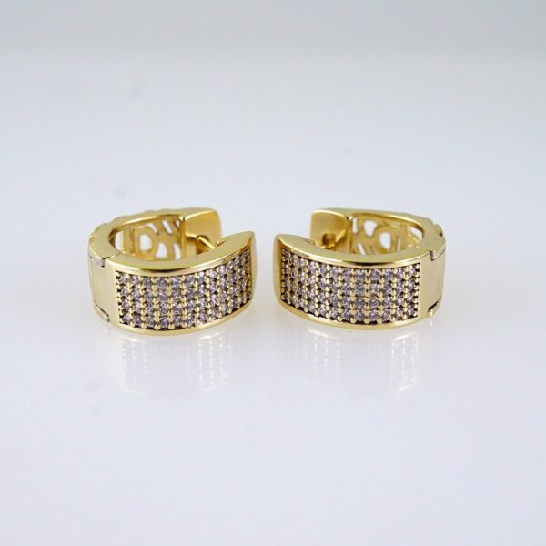 Women Earrings/ Aretes Dama/ Zircon Stone/ 14k Real Color// E1535