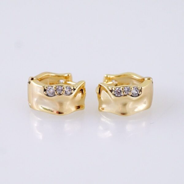 Women Earrings/ Aretes Dama/ Zircon Stone/ 14k Real Color// E1536