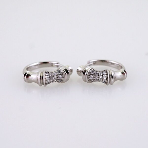 Women Earrings/ Aretes Dama/ Zircon Stone/ Silver Color// E1537
