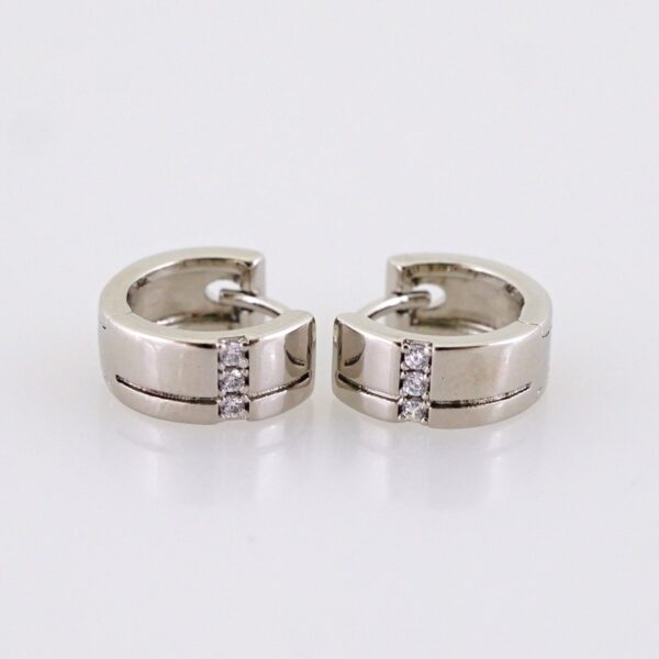 Women Earrings/ Aretes Dama/ Zircon Stone/ Silver Color// E1542