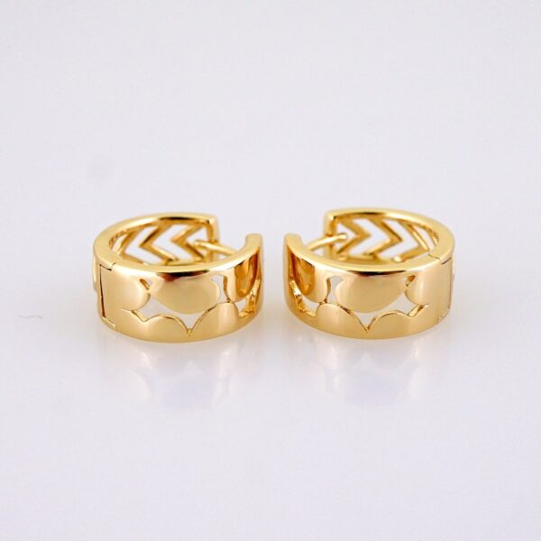 Women Earrings/ Aretes Dama/ Plain/ 14k Real Color// E1544