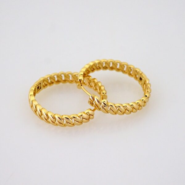 Women Earrings/ Aretes Dama/ Plain/ 14k Real Color// E1548
