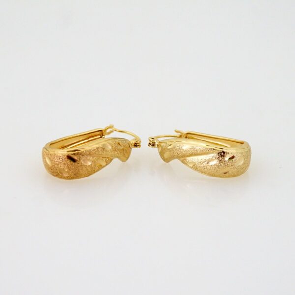 Women Earrings/ Aretes Dama/ Plain/ 14k Real Color// E1549