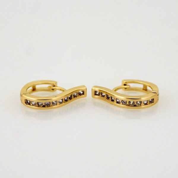 Women Earrings/ Aretes Dama/ Zircon Stone/ 14k Real Color// E1551
