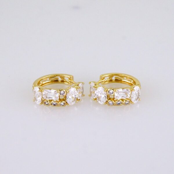 Women Earrings/ Aretes Dama/ Zircon Stone/ 14k Real Color// E1562