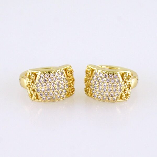 Women Earrings/ Aretes Dama/ Zircon Stone/ 14k Real Color// E1564
