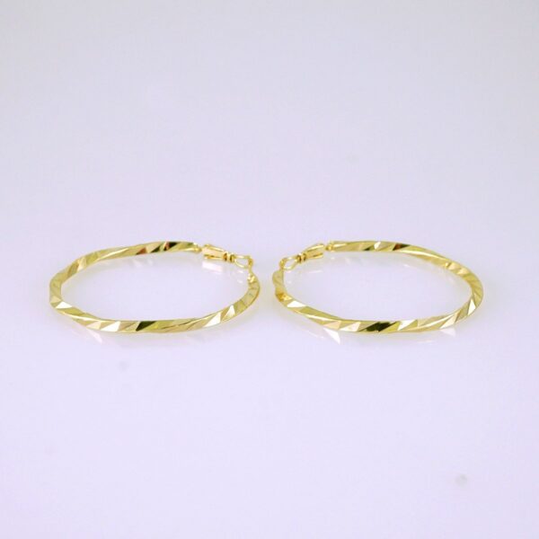 Women Earrings/ Aretes Dama/ Plain/ 14k Real Color// E1572
