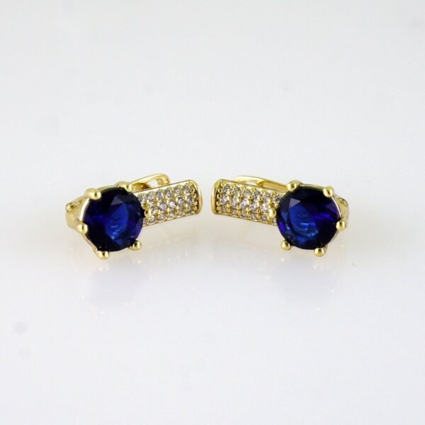 Women Earrings/ Aretes Dama/ Zircon Stone/ 14k Real Color// E1577