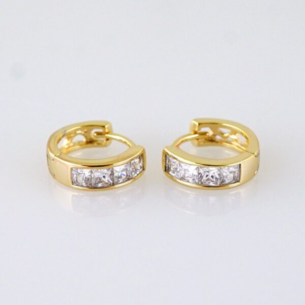 Women Earrings/ Aretes Dama/ Zircon Stone/ 14k Real Color// E1588