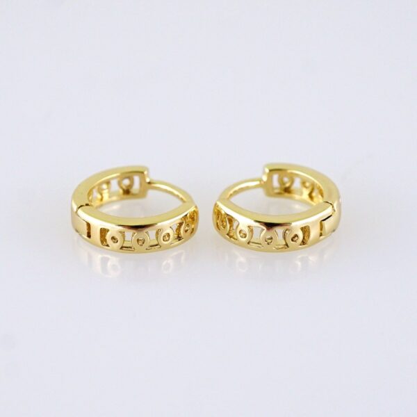 Women Earrings/ Aretes Dama/ Plain/ 14k Real Color// E1591