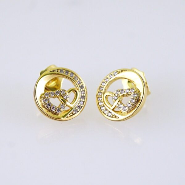 Women Earrings/ Aretes Dama/ Zircon Stone/ 14k Real Color// E1593