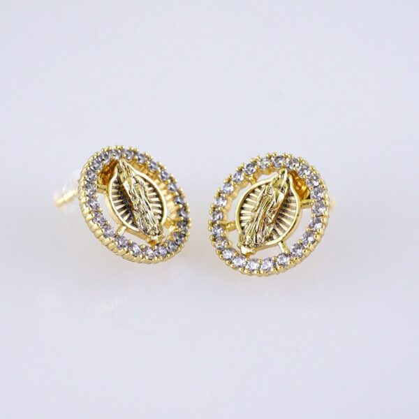 Women Earrings/ Aretes Dama/ Zircon Stone/ 14k Real Color// E1594