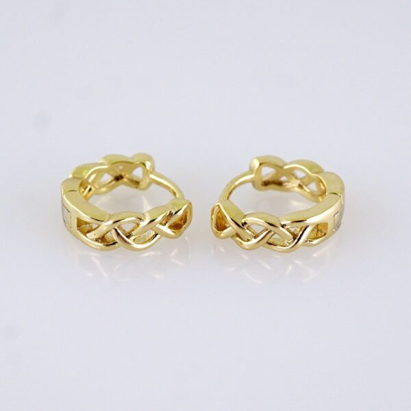 Women Earrings/ Aretes Dama/ Plain/ 14k Real Color// E1604