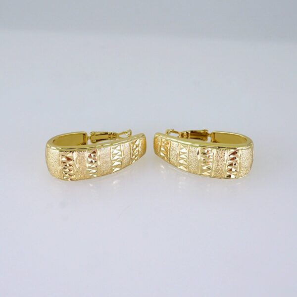 Women Earrings/ Aretes Dama/ Plain/ 14k Real Color// E1611