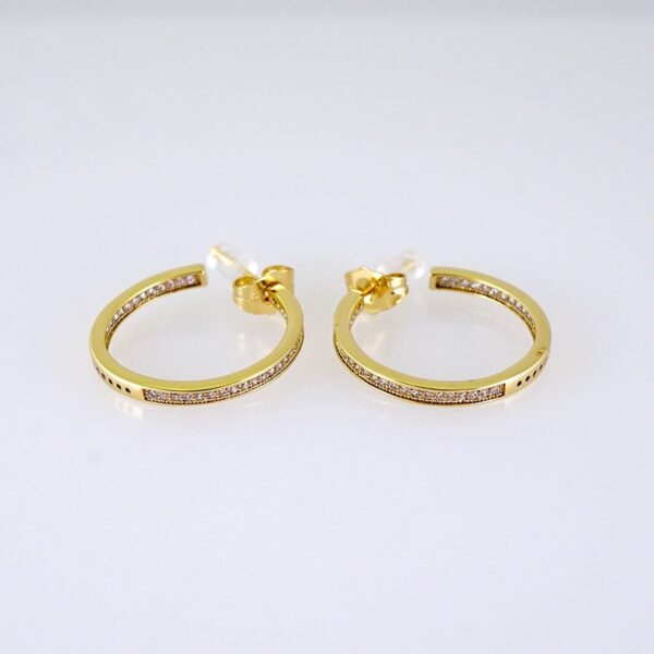 Women Earrings/ Aretes Dama/ Zircon Stone/ 14k Real Color// E1615