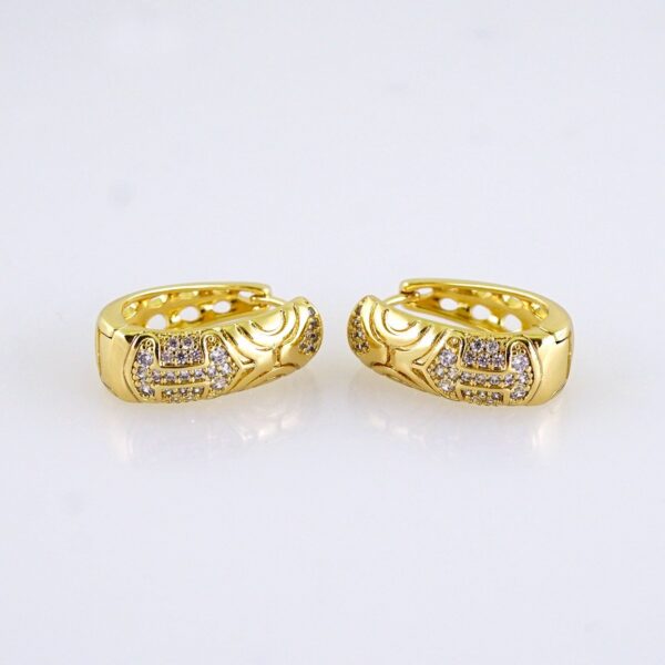 Women Earrings/ Aretes Dama/ Zircon Stone/ 14k Real Color// E1622