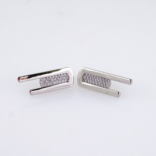 Women Earrings/ Aretes Dama/ Zircon Stone/ Silver Color// E1623
