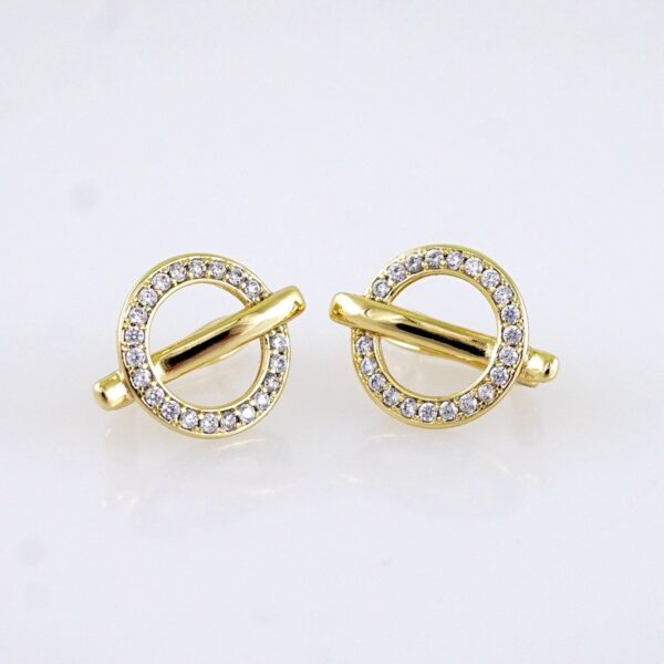 Women Earrings/ Aretes Dama/ Zircon Stone/ 14k Real Color// E1624