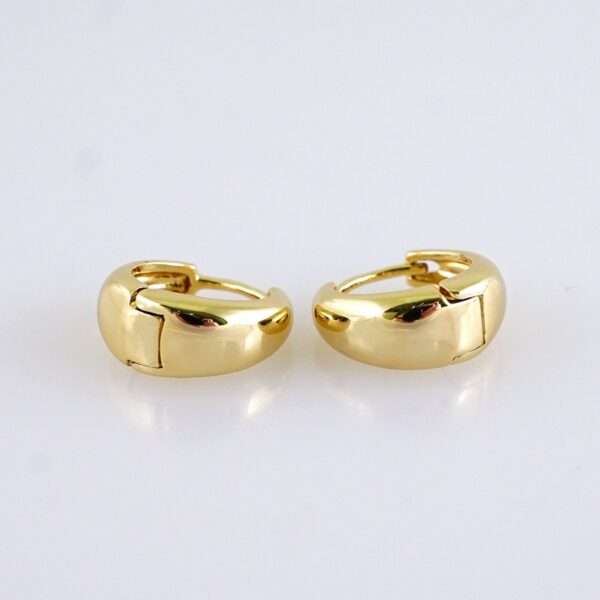 Women Earrings/ Aretes Dama/ Plain/ 14k Real Color// E1626