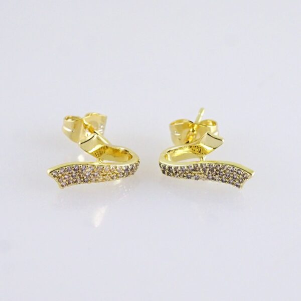 Women Earrings/ Aretes Dama/ Zircon Stone/ 14k Real Color// E1627