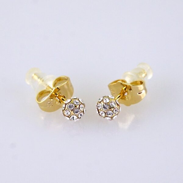 Women Earrings/ Aretes Dama/ Zircon Stone/ 14k Real Color/ Stainless Steel// E1645