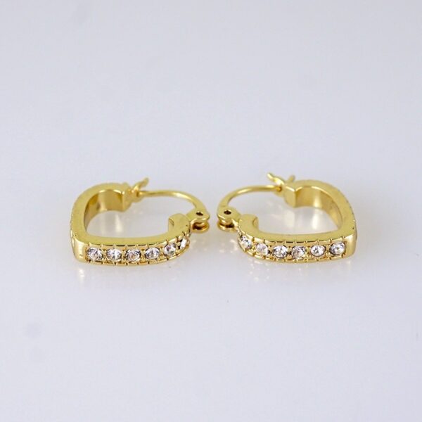 Women Earrings/ Aretes Dama/ Zircon Stone/ 14k Real Color/ Stainless Steel// E1650