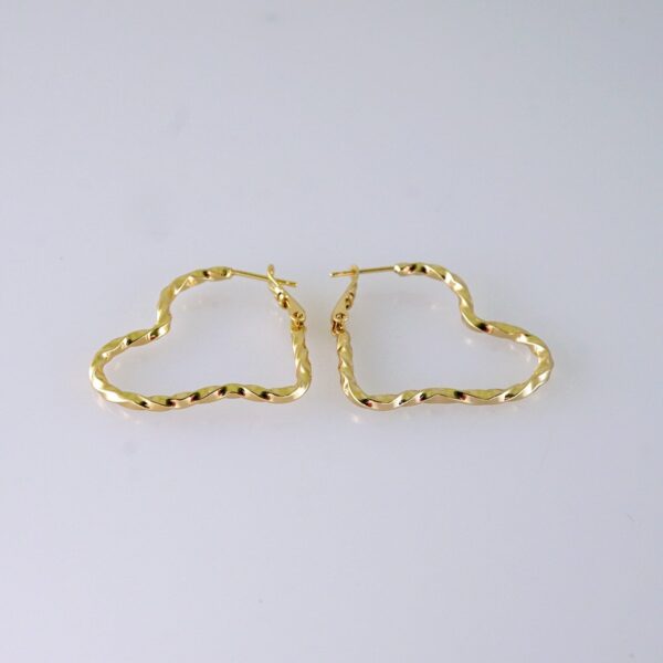 Women Earrings/ Aretes Dama/ Plain/ 14K Real Color/ Stainless Steel// E1659