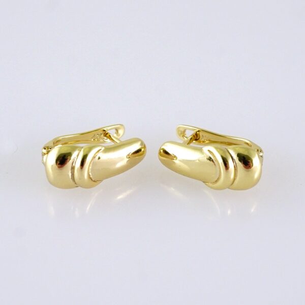 Women Earrings/ Aretes Dama/ Plain/ 14K Real Color/ Stainless Steel// E1679