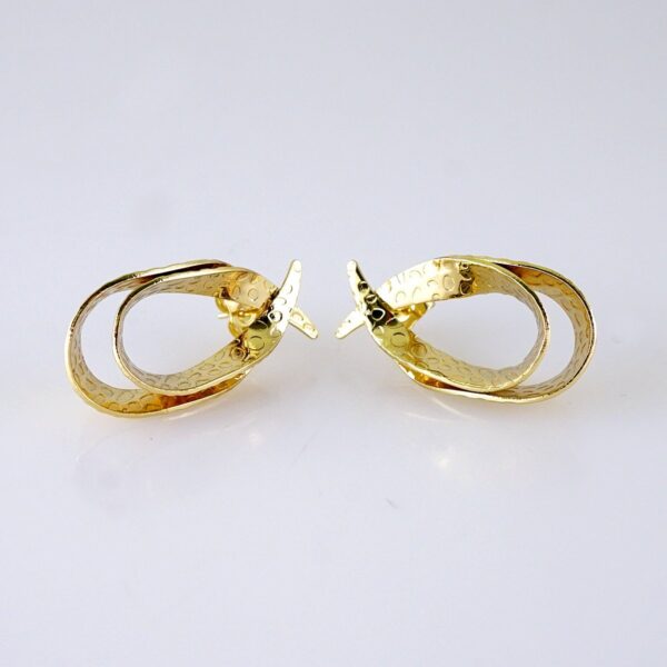 Women Earrings/ Aretes Dama/ Plain/ 14K Real Color/ Stainless Steel// E1686