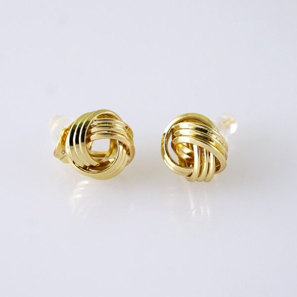 Women Earrings/ Aretes Dama/ Plain/14K Real Color/Stainless Steel// E1695