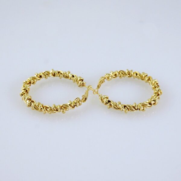 Women Earrings/ Aretes Dama/ Plain/ 14K Real Color/ Stainless Steel// E1698