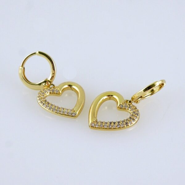 Women Earrings/ Aretes Dama/ Zircon Stone/ 14K Real Color/ Stainless Steel// E1700