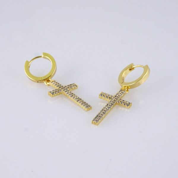 Women Earrings/ Aretes Dama/ Zircon Stone/ 14K Real Color/ Stainless Steel// E1710