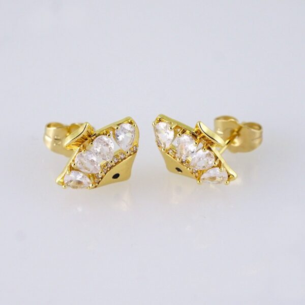 E1715 Women's Earrings - Aretes Dama - Zircon Stone - 14K Real Color