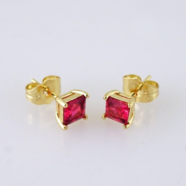 E1718 Women's Earrings - Aretes Dama - Zircon Stone - 14K Real Color