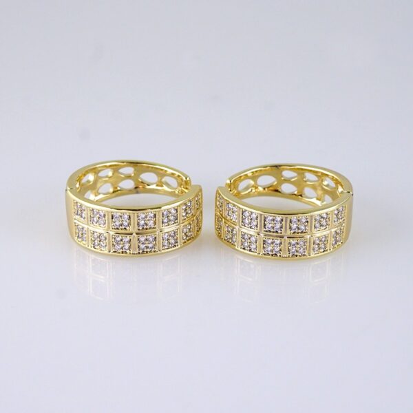 E1721 Women's Earrings - Aretes Dama - Zircon Stone - 14K Real Color