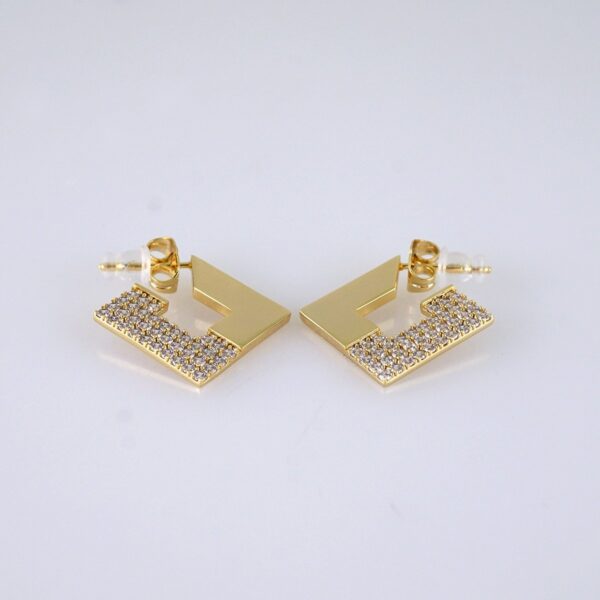 E1722 Women's Earrings - Aretes Dama - Zircon Stone - 14K Real Color