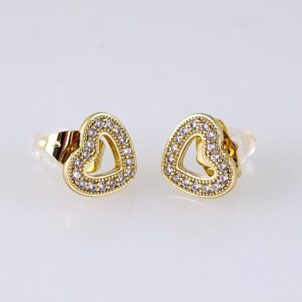 E1733 Women's Earrings - Aretes Dama - Zircon Stone - 14K Real Color