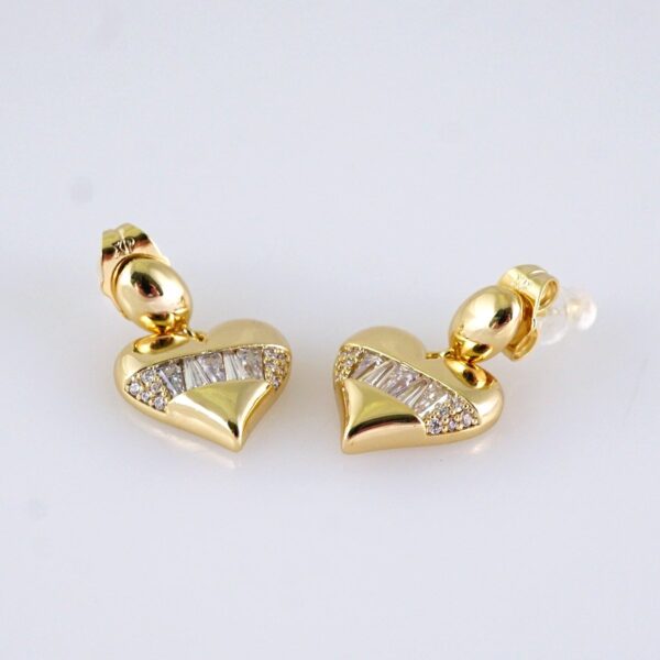 E1737 Women's Earrings - Aretes Dama - Zircon Stone - 14K Real Color