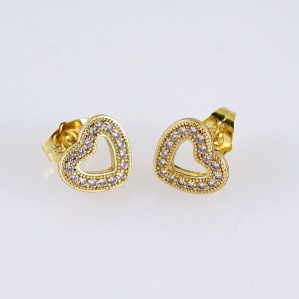 E1741 Women's Earrings - Aretes Dama - Zircon Stone - 14K Real Color