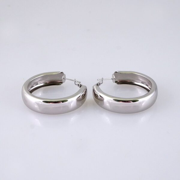 E1752 Earrings Women/ Aretes Dama/ Plain/Silver Color